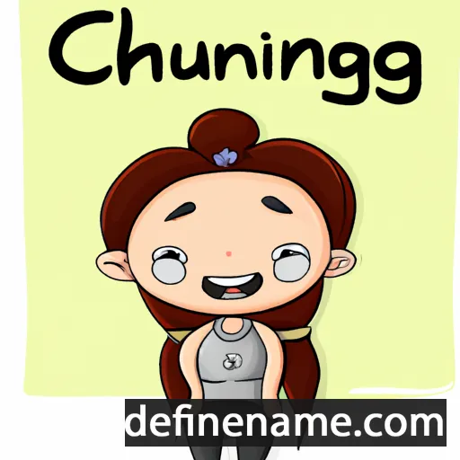 cartoon of the name Chung-ha