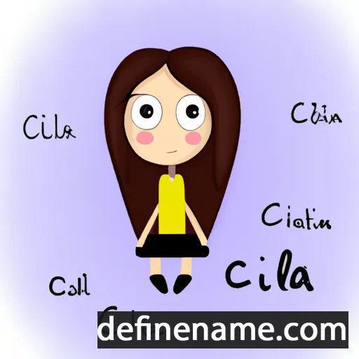 cartoon of the name Cicilia