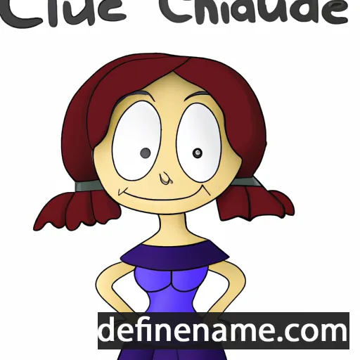 cartoon of the name Clauddine