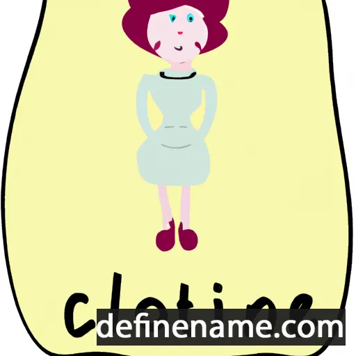 cartoon of the name Clotine