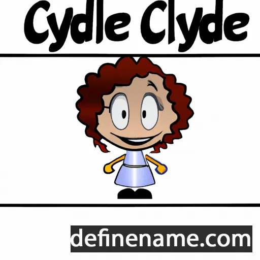 cartoon of the name Clydene