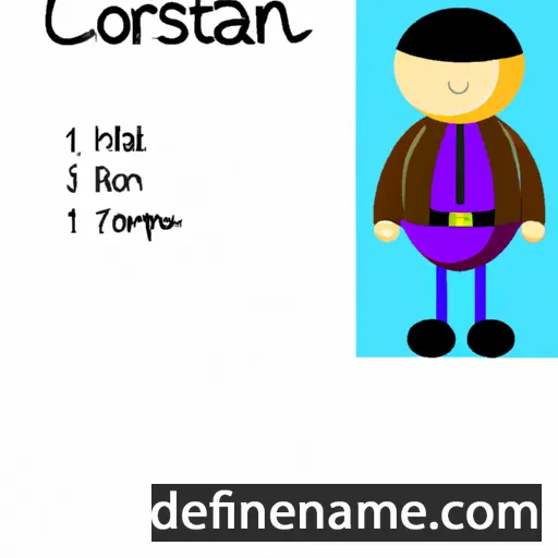 cartoon of the name Corstian