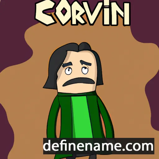 cartoon of the name Corvin