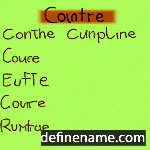 cartoon of the name Courtnee