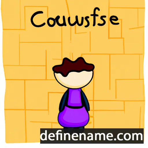 cartoon of the name Coustance