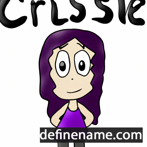 cartoon of the name Cristel