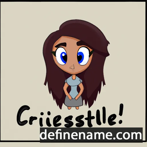 cartoon of the name Cristelle