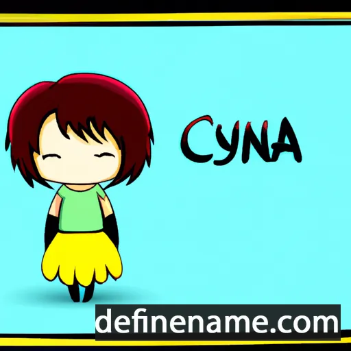 cartoon of the name Cyanna