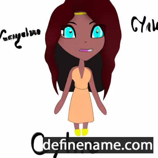 cartoon of the name Cyliane