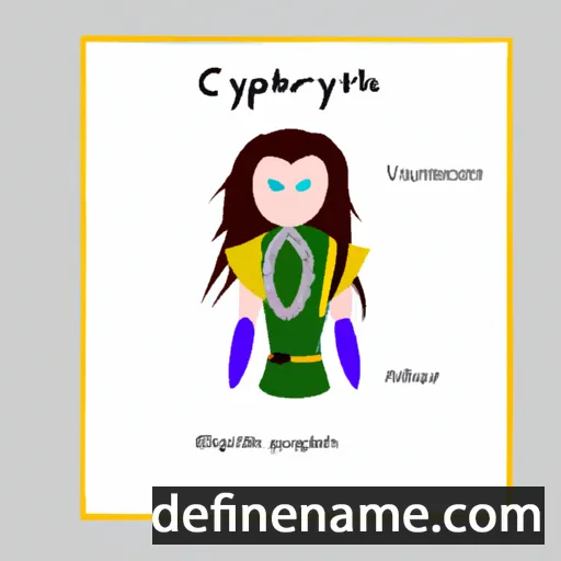 cartoon of the name Cynethryth