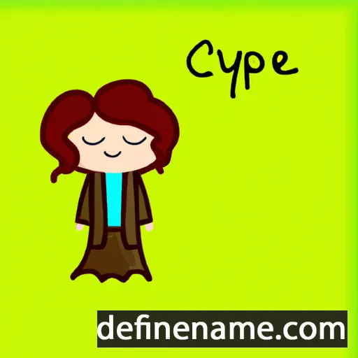 cartoon of the name Cyprine