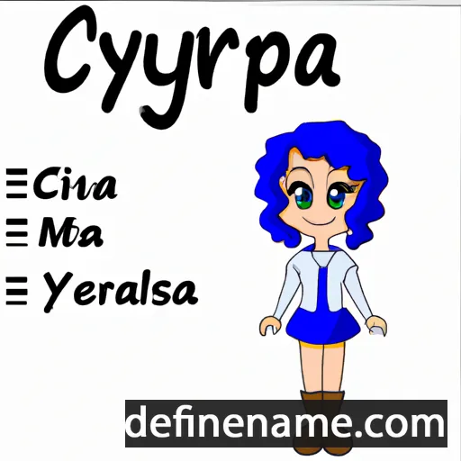 cartoon of the name Cyrenia