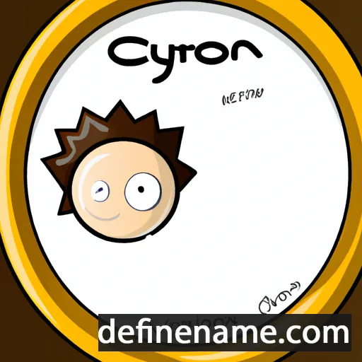 cartoon of the name Cyrion