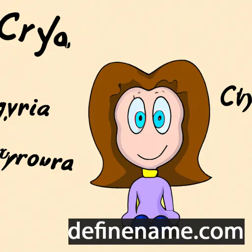 cartoon of the name Cyrla