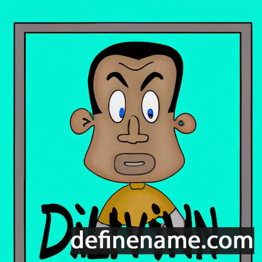 cartoon of the name Dalvin