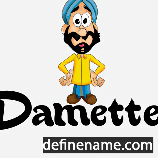 cartoon of the name Damanjeet