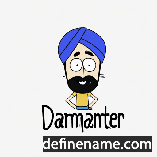 cartoon of the name Damanpreet