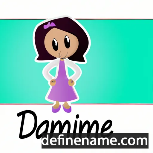 cartoon of the name Damasine