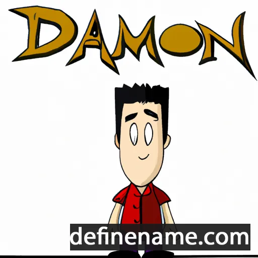 cartoon of the name Dameon