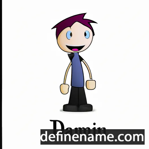 cartoon of the name Damiàn