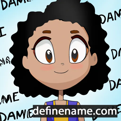 cartoon of the name Damiane