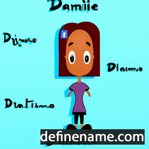 cartoon of the name Damiane