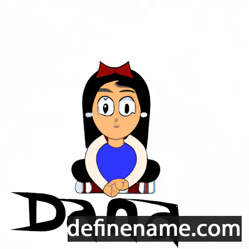 cartoon of the name Danajė