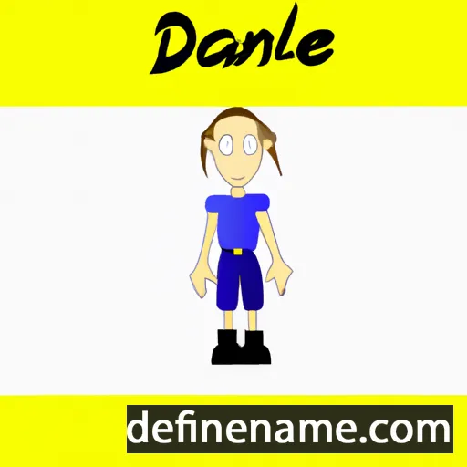 cartoon of the name Danile