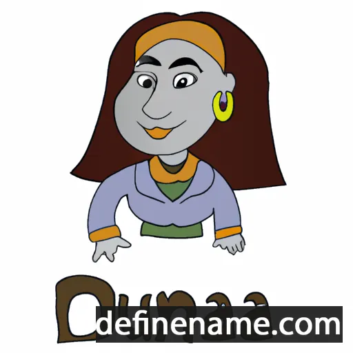 cartoon of the name Danuja