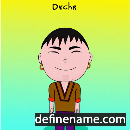 cartoon of the name Dechen