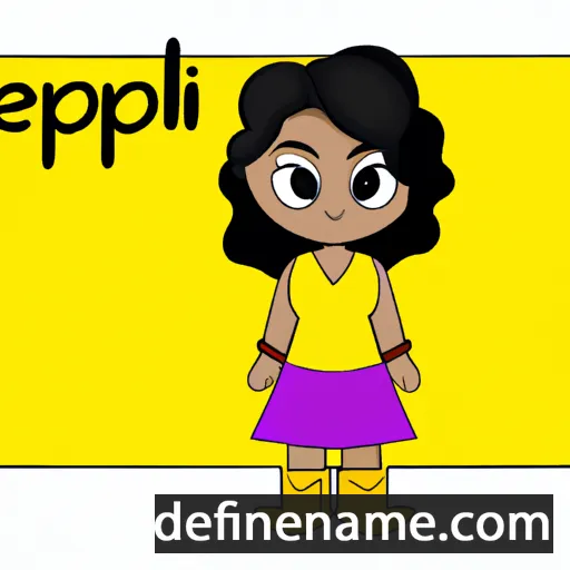 cartoon of the name Deepali