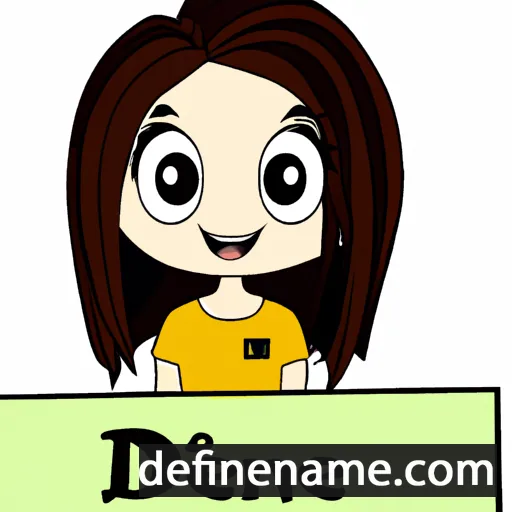 cartoon of the name Defne