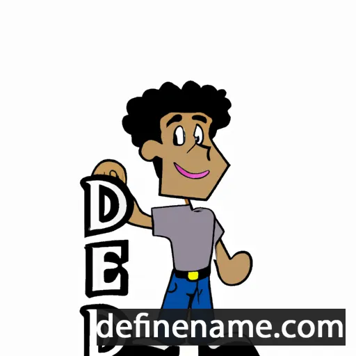 cartoon of the name Deion