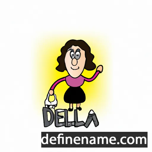 cartoon of the name Delia