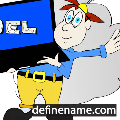 cartoon of the name Dell