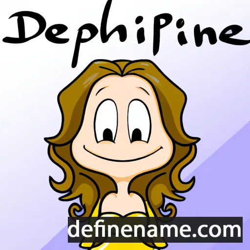 cartoon of the name Delphine