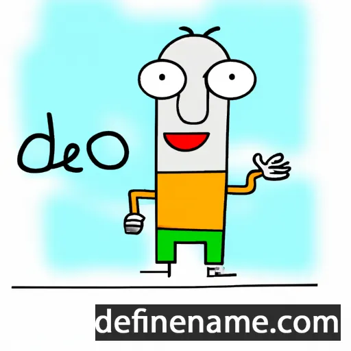 cartoon of the name Deo