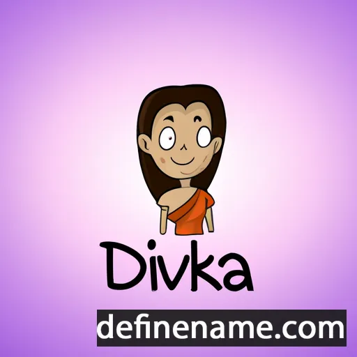 cartoon of the name Devika