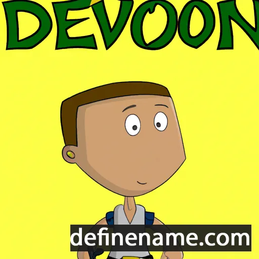 cartoon of the name Devon