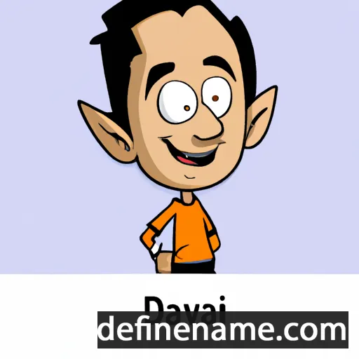 cartoon of the name Dhaval