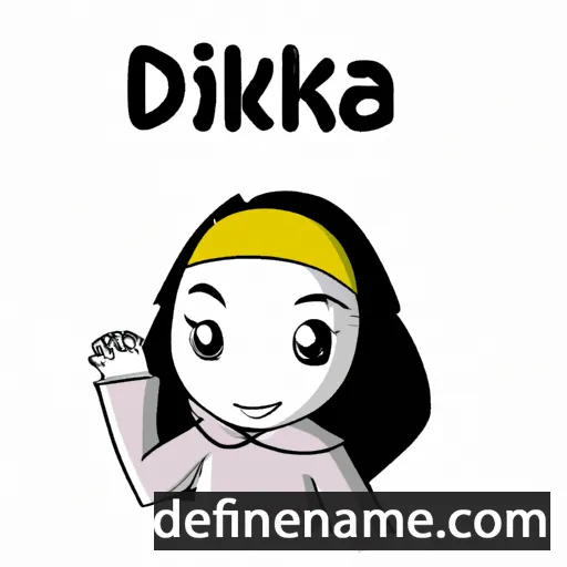 cartoon of the name Diklah