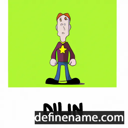 cartoon of the name Dillan