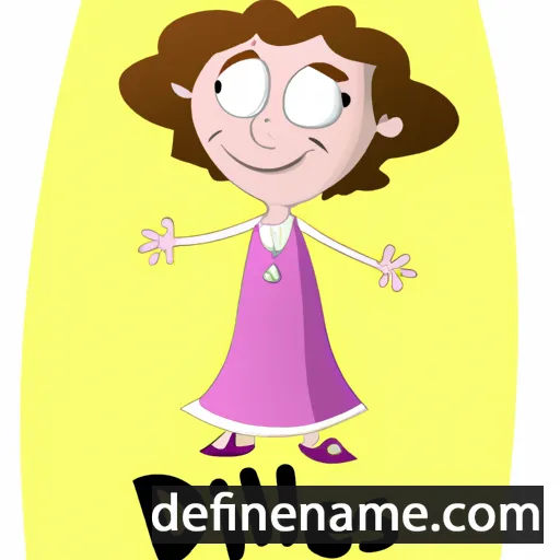 cartoon of the name Dilys