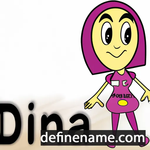 cartoon of the name Dina