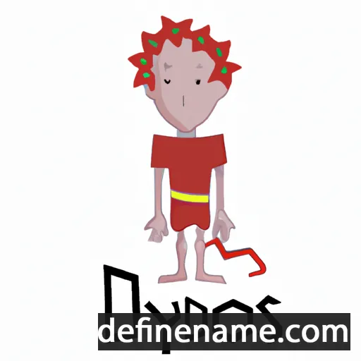 cartoon of the name Dionysos