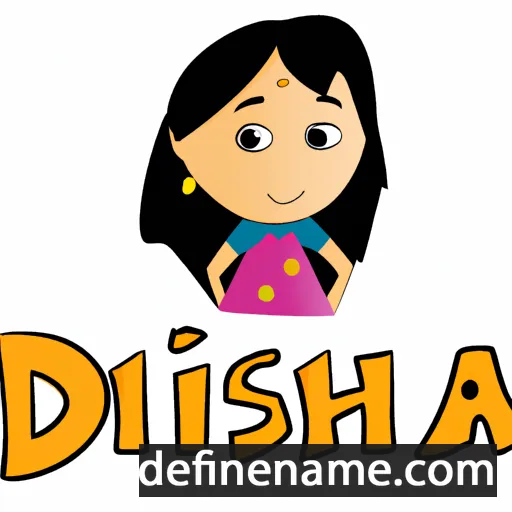 cartoon of the name Disha