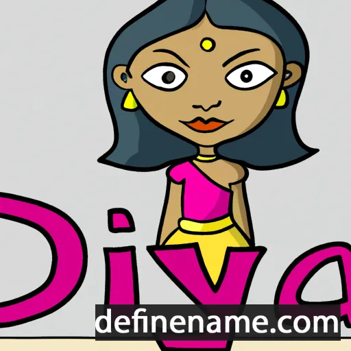 cartoon of the name Divya