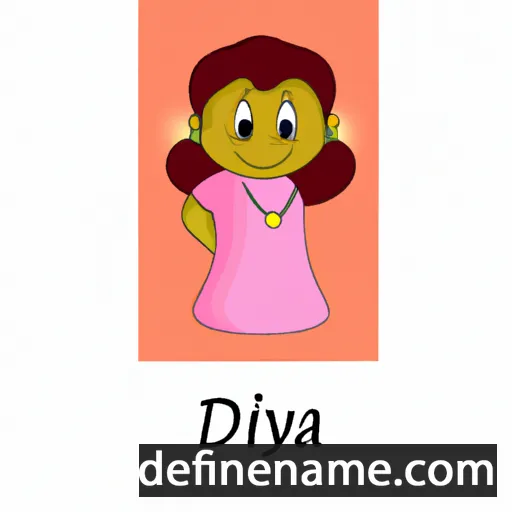 cartoon of the name Diya