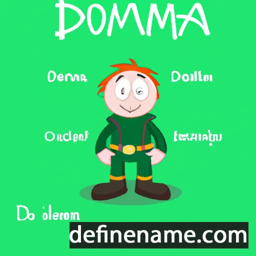 cartoon of the name Dòmhnall