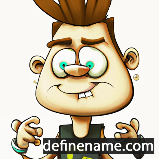 cartoon of the name Dzmitry